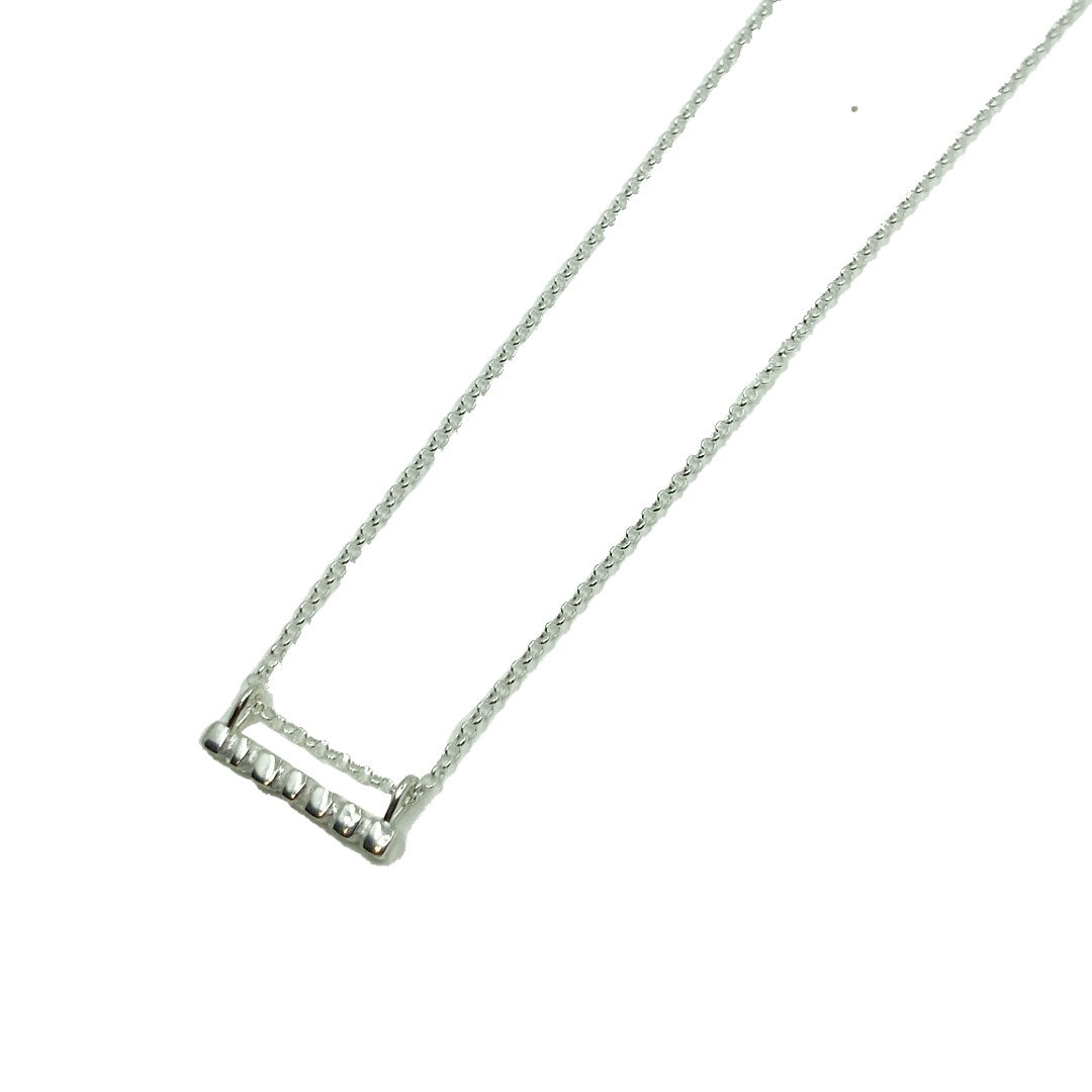 LAURA SCOTT HANDMADE JEWELLERY | 'Tidal Flow Sandcast Necklace (thin rectangle)' | 925 Sterling silver