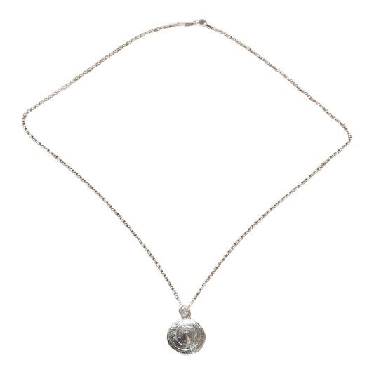 LAURA SCOTT HANDMADE JEWELLERY | ‘Sandcast Sundial Necklace’ | 925 Sterling silver
