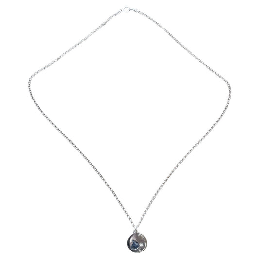 LAURA SCOTT HANDMADE JEWELLERY | ‘Sandcast QLD Rough Saphire Pendant’ | 925 Sterling silver