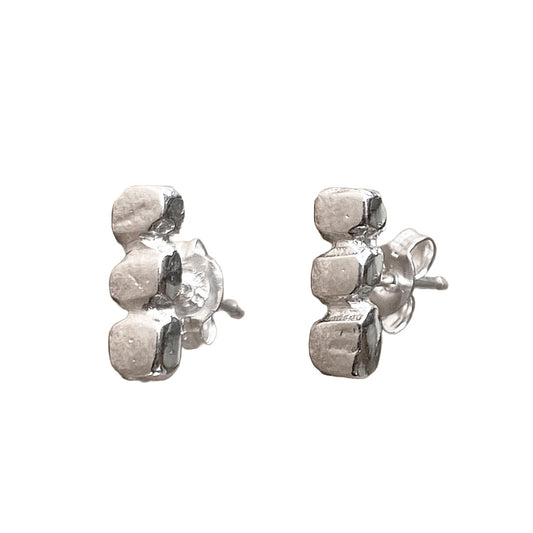 LAURA SCOTT HANDMADE JEWELLERY | ‘Tidal Flow Sandcast Mini Studs’ | 925 Sterling Silver