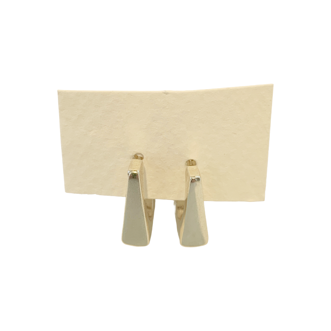 LAURA SCOTT STUDIO | ‘Elemental Hoops - Square’ | Sandcast 925 sterling silver