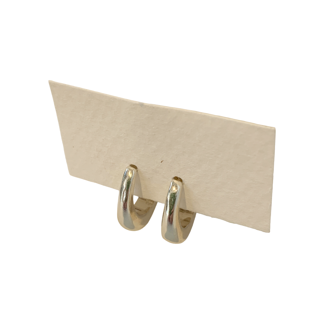 LAURA SCOTT STUDIO | ‘Soft Wave Hoops- Mini’ | Sandcast 925 Sterling Silver