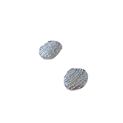 LAURA SCOTT STUDIO | ‘Sundial Impression Studs’ | Sandcast 925 Sterling Silver