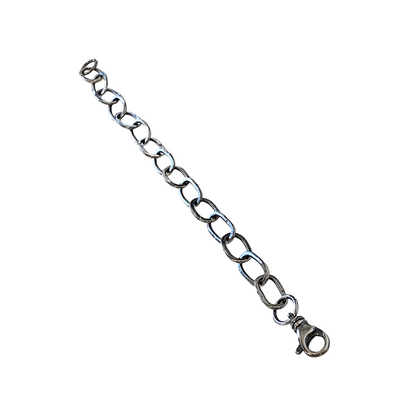 LAURA SCOTT STUDIO | ‘Handmade Hammered Link Chain Bracelet’ | 925 Sterling Silver / Patina