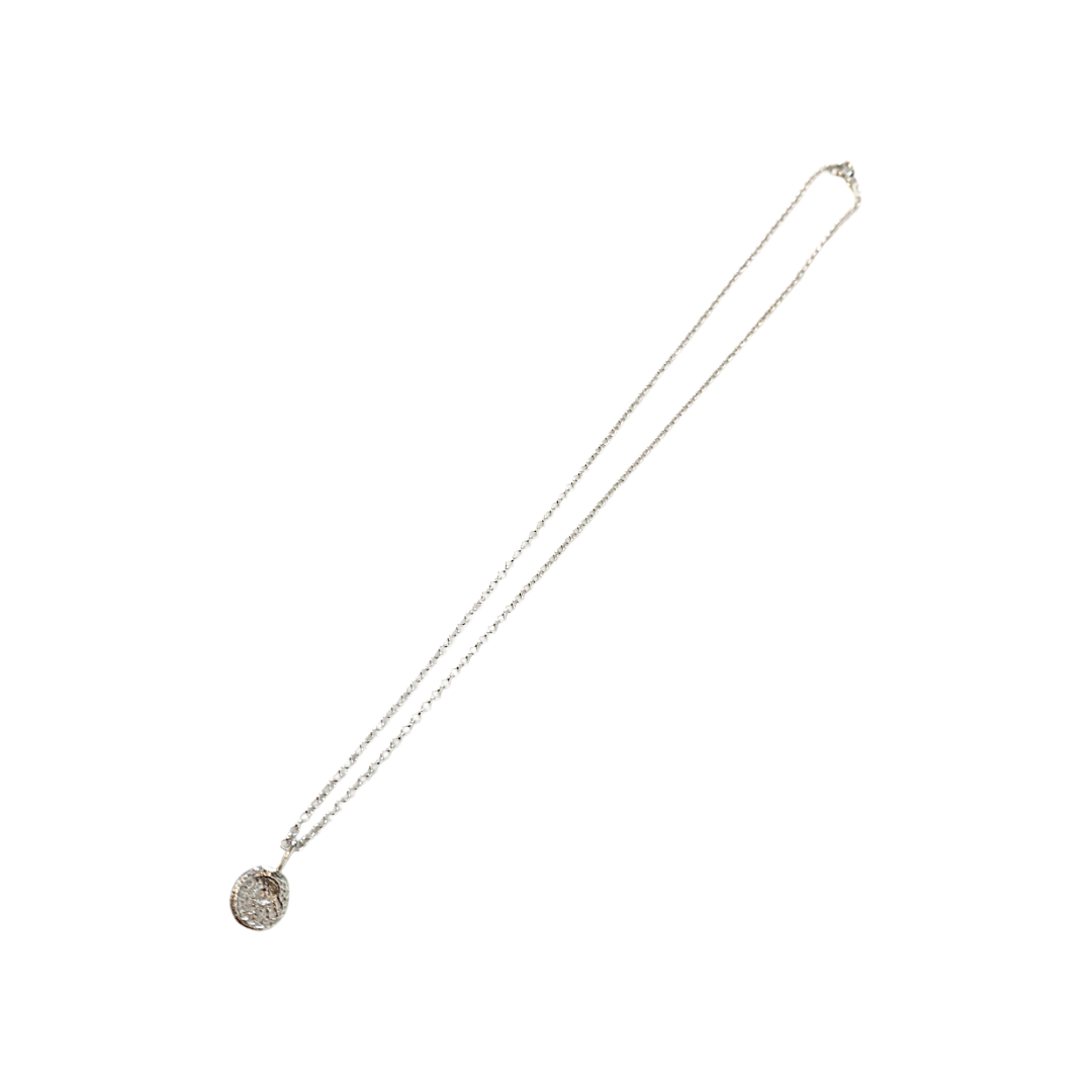 LAURA SCOTT STUDIO | ‘Mini Abalone Impression Pendant’ | Sandcast Pendant on Chain | 925 sterling silver