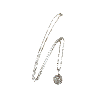 LAURA SCOTT STUDIO | ‘Mini Abalone Impression Pendant’ | Sandcast Pendant on Chain | 925 sterling silver