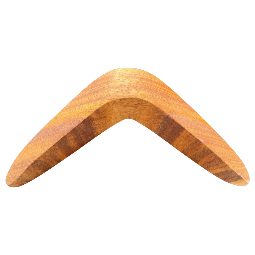 BULBURA CREATIONS | 'The Return - Finding my way back' | Wangal (Miniature Returning Boomerang) | 2026 | Blood gum (Yarrabah) | 80 x 170 x 20 mm