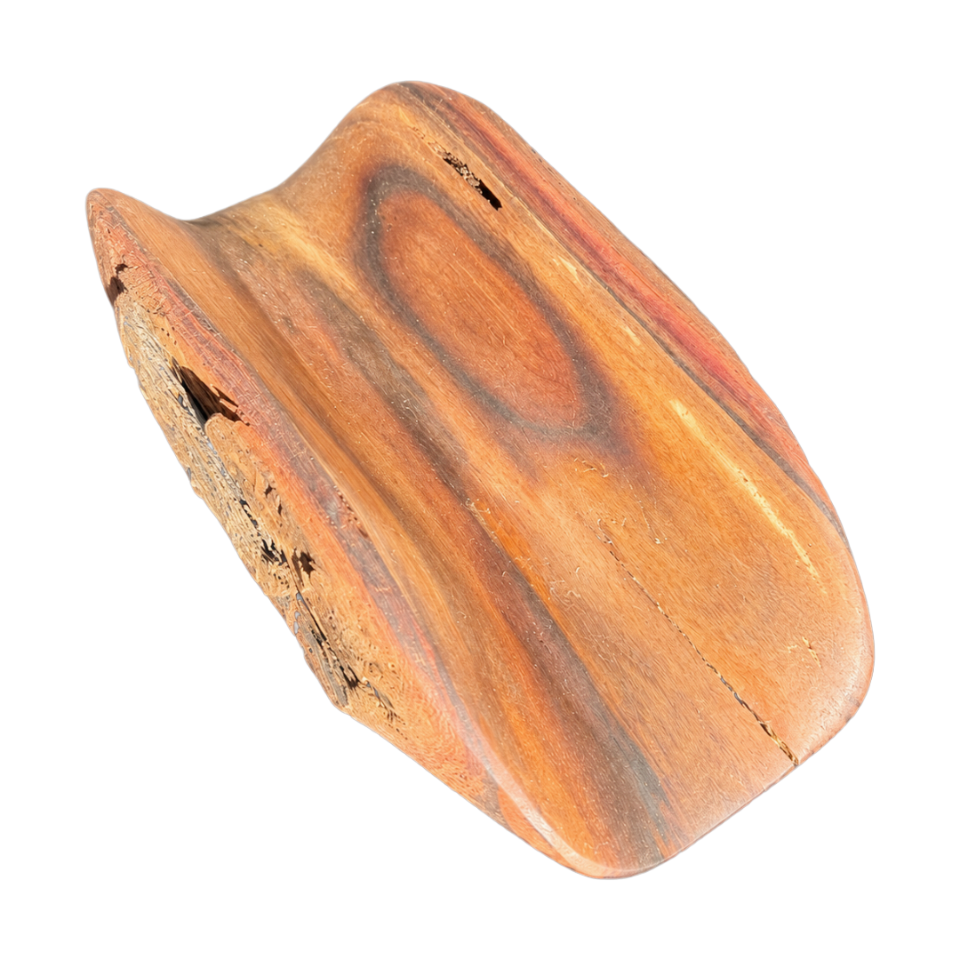 BULBURA CREATIONS | 'The Hands That Carried Us' | Dubal (Miniature Coolamon) | 2026 | Carved Iron bark (Mount Carbine) | 45 x 80 x 55 mm
