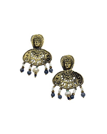 ARTIZ | 'Spring Collection 25 (13)' Earrings | Bronze / freshwater pearls