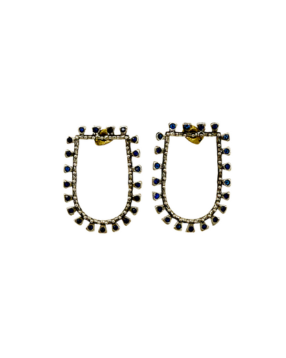 ARTIZ | 'Spring Collection 25 (8)' Earrings | Silver / Swarovski blue crystals