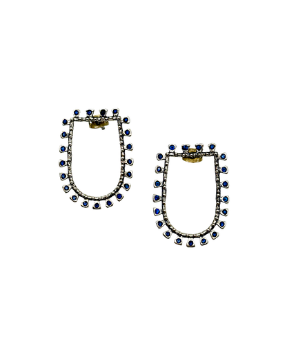 ARTIZ | 'Spring Collection 25 (8)' Earrings | Silver / Swarovski blue crystals
