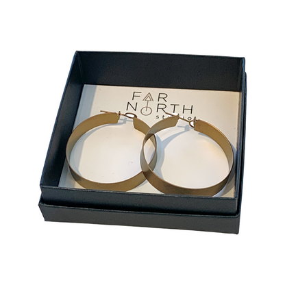 FAR NORTH STUDIO | ‘Hoop earrings’ | Pink Gold | Titanium