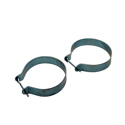 FAR NORTH STUDIO | ‘Hoop earrings - small’ | Ice / steel blue | Titanium