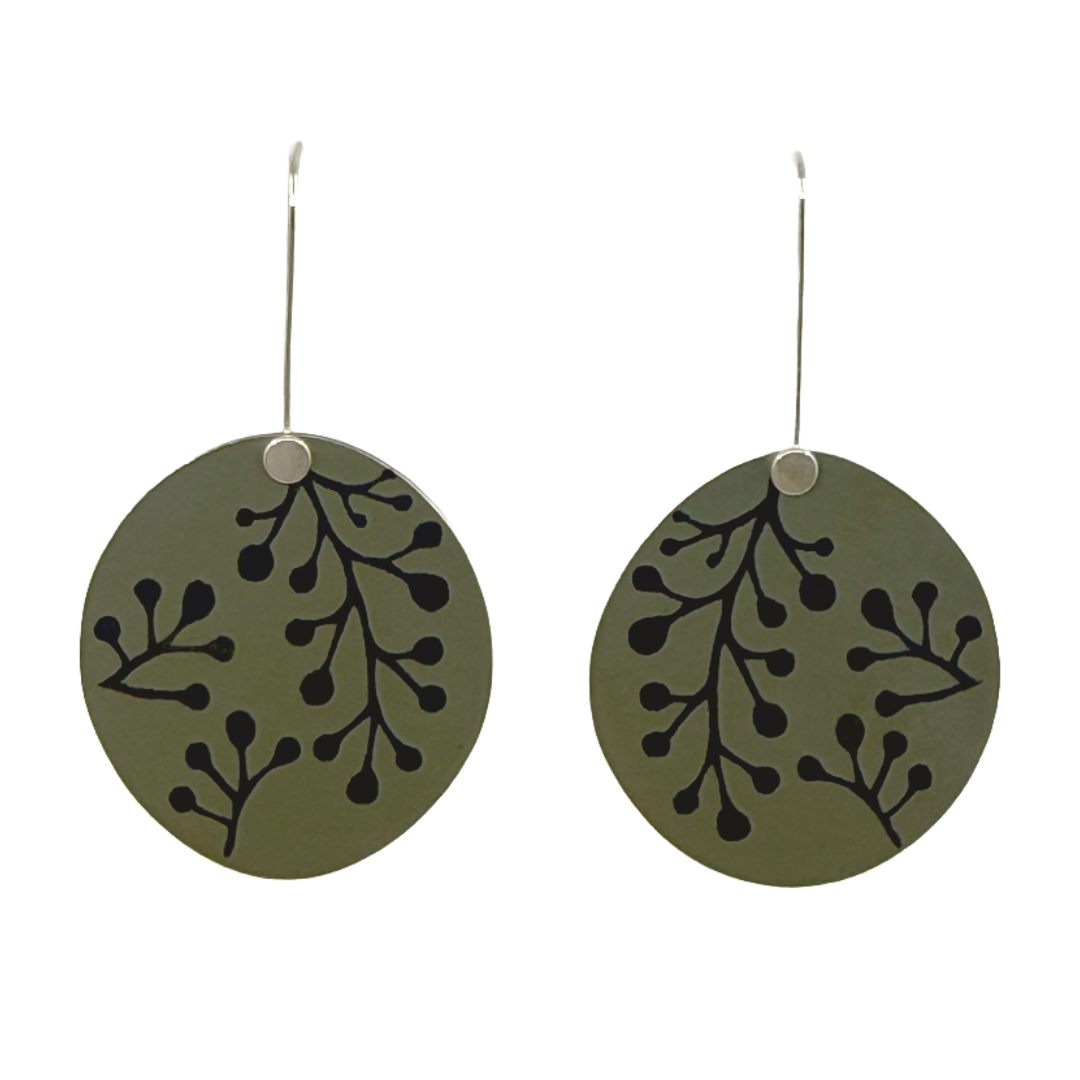 FAR NORTH STUDIO | ‘Hope Earrings’ | Ice/steel + blue/dark blue | Titanium / Sterling silver