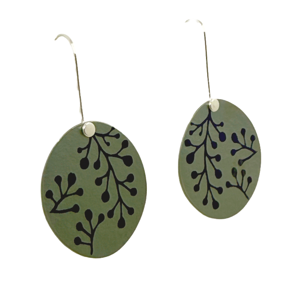 FAR NORTH STUDIO | ‘Hope Earrings’ | Ice/steel + blue/dark blue | Titanium / Sterling silver