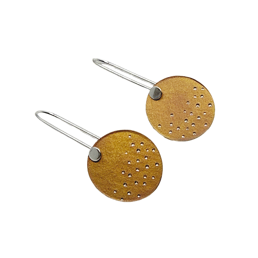 FAR NORTH STUDIO | ‘Joy earrings’ | Gold / pink | Titanium / Sterling Silver