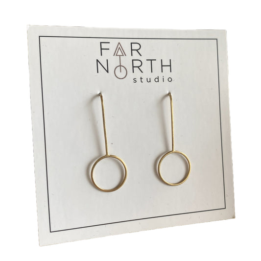 FAR NORTH STUDIO | 'Pendulum Earrings' | 24 kt yellow gold plated sterling silver