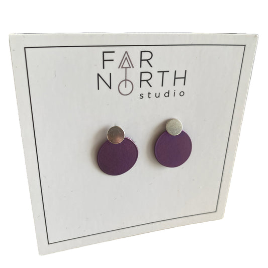 FAR NORTH STUDIO | ‘Happy Earrings’ | Purple | Titanium and sterling silver