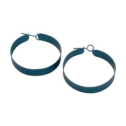 FAR NORTH STUDIO | ‘Hoop earrings’ | Pale Blue | Titanium