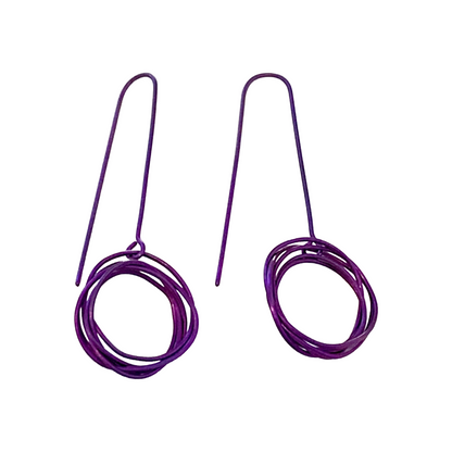 FAR NORTH STUDIO | ‘Orbit Earrings’ | Purple | Small | Titanium