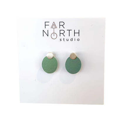 FAR NORTH STUDIO | ‘Happy Earrings’ | Green | Sterling Silver / Titanium