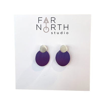 FAR NORTH STUDIO | ‘Happy Earrings’ | Purple | Sterling Silver / Titanium