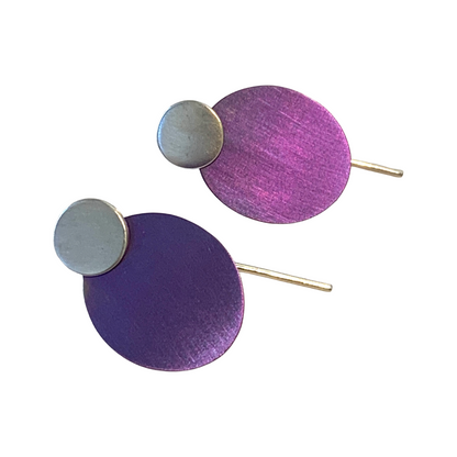 FAR NORTH STUDIO | ‘Happy Earrings’ | Purple | Sterling Silver / Titanium