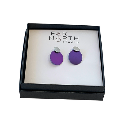 FAR NORTH STUDIO | ‘Happy Earrings’ | Purple | Sterling Silver / Titanium
