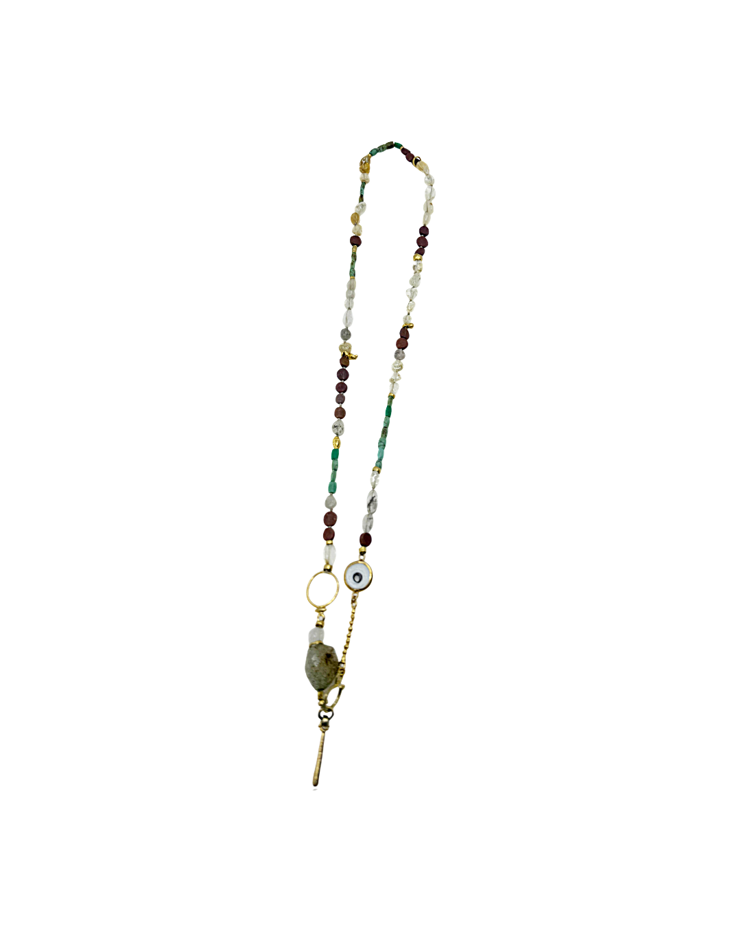 ARTIZ | 'Spring Necklace Collection’ (8) | Turquoise / brown jade / quartz / Citrine