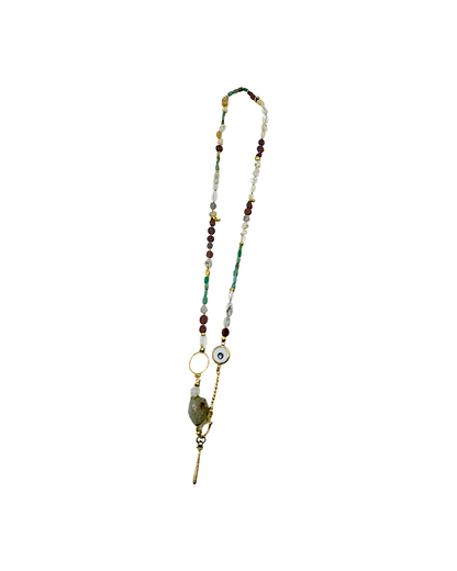 ARTIZ | 'Spring Necklace Collection’ (8) | Turquoise / brown jade / quartz / Citrine