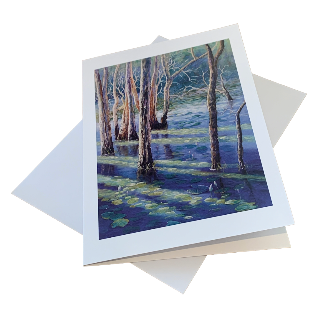 LOU DERRY | ‘Keatings Lagoon II’ | Greeting Card + Envelope
