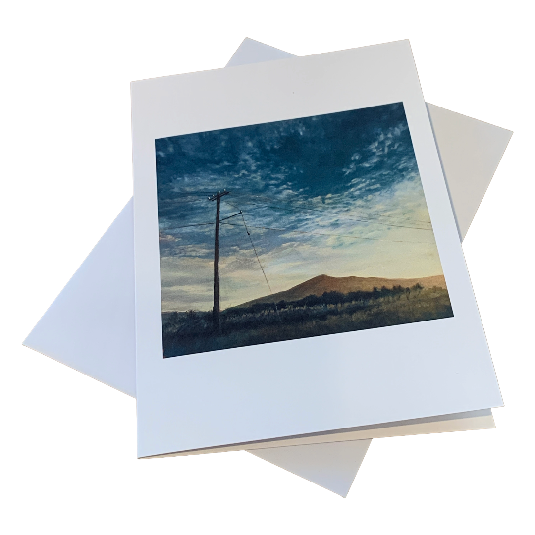 LOU DERRY | ‘Mackerel Sky with Telegraph Pole’ | Greeting Card + Envelope