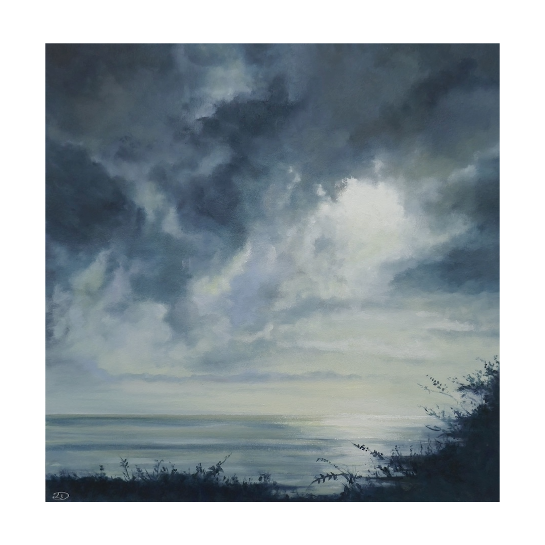 LOU DERRY | ‘Breaking Through’ | 2025 | oil on canvas | 50 x 50 x 3.5 cm