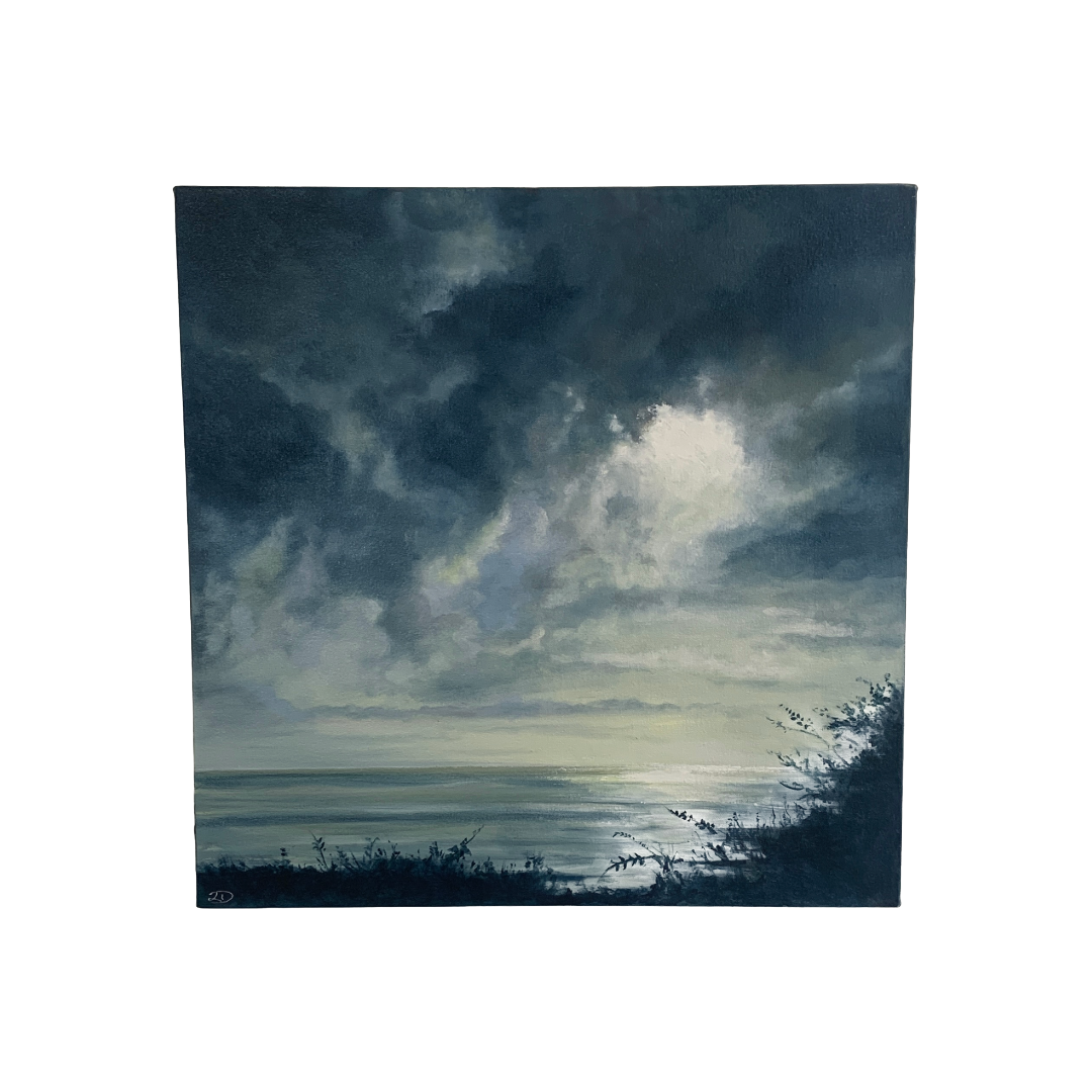 LOU DERRY | ‘Breaking Through’ | 2025 | oil on canvas | 50 x 50 x 3.5 cm