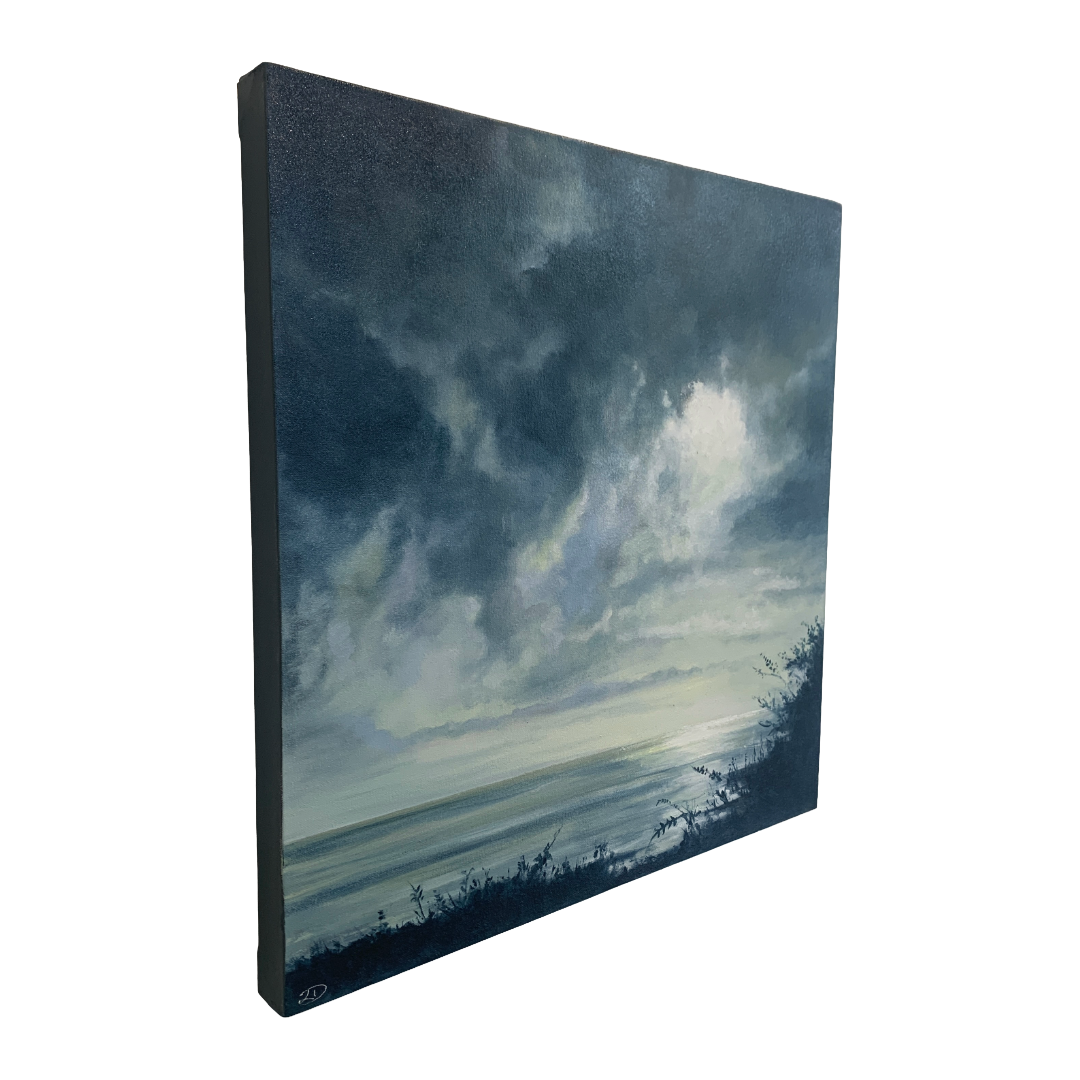 LOU DERRY | ‘Breaking Through’ | 2025 | oil on canvas | 50 x 50 x 3.5 cm