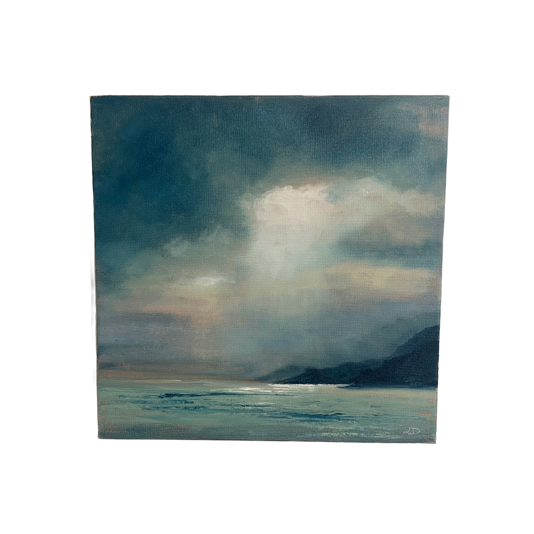 LOU DERRY | ‘Sea Mists I’ | 2025 | oil on canvas | 40 x 40 x 3.5 cm
