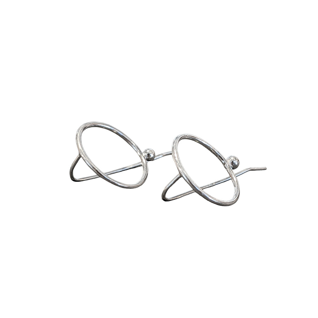 LOIS HAYES DESIGNS | 'Linear Form Collection: Singular Stud Earrings’ | sterling silver