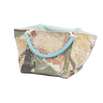 JULIE POULSEN | ‘Land Meets Sea‘ Boat bag: Midi | Re-cycled painting | Medium