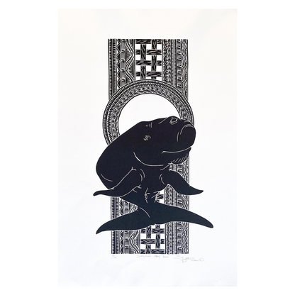 LAURIE NONA | 'Dungalaw Adhy Kissai' | Linocut Print
