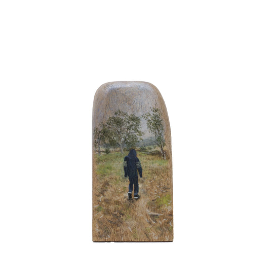 ANNIKA HARDING | 'Leading the way' | 2026 | Acrylic on timber offcut | 100 x 50 x 30 mm