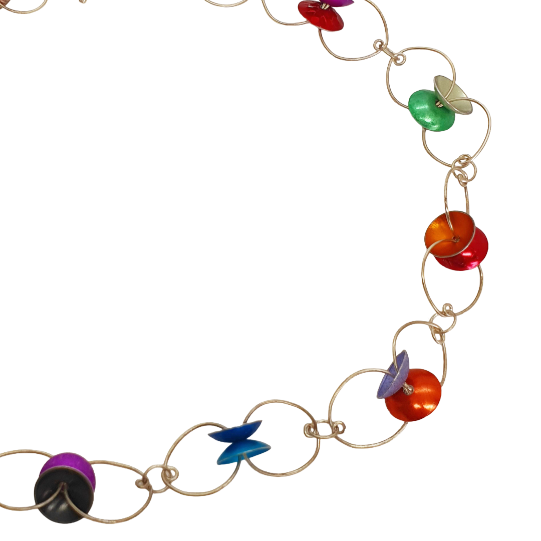 ALISON McDONALD | ‘Aliware Margie Necklace’ | Sterling silver & reclaimed anodised aluminium saucepan lids