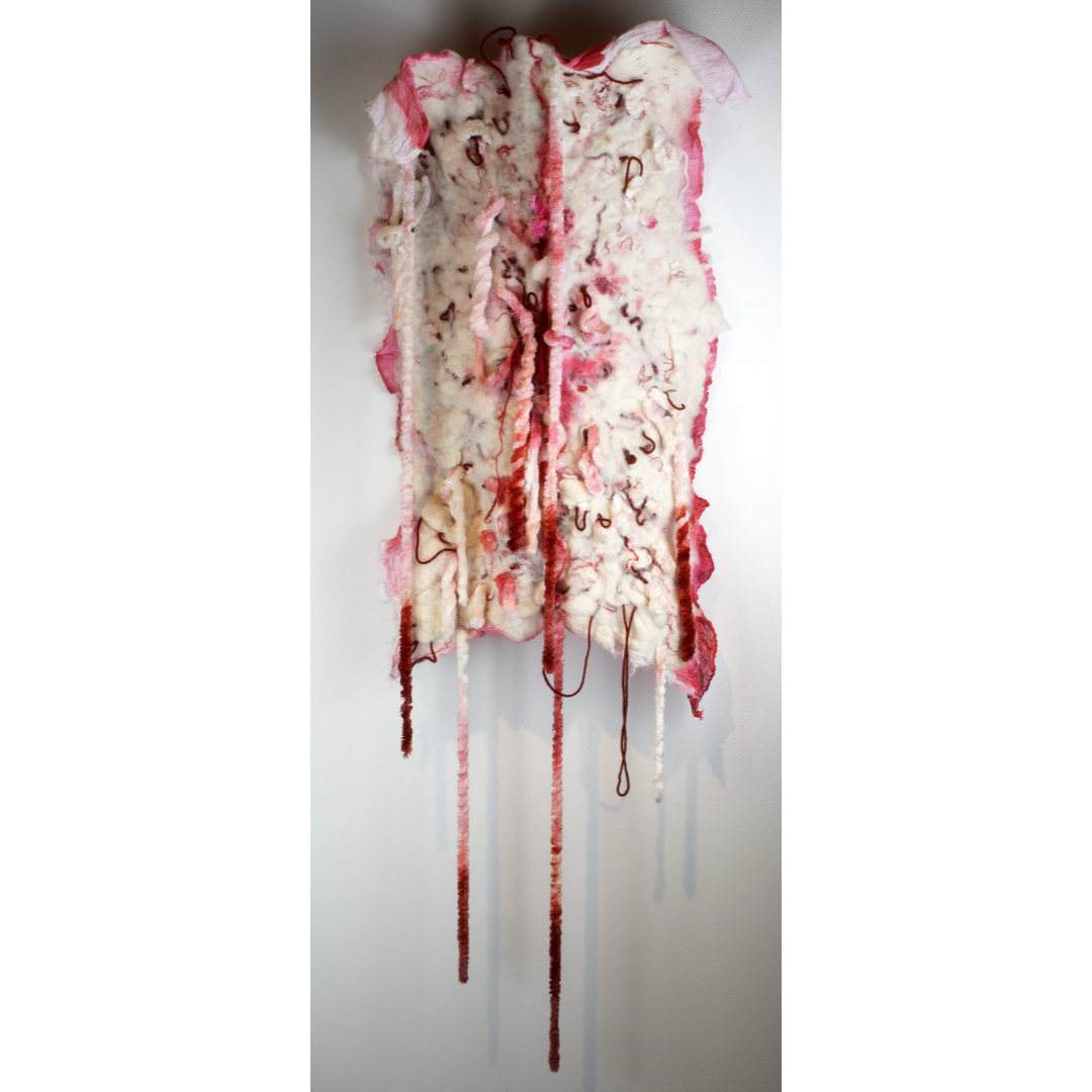 MARIANA VERDAASDONK | '(En)trails 1' | 2025 | Wood / fibre / cotton / ink | H920 x W420 mm