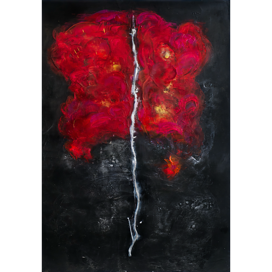 MARIANA VERDAASDONK | 'Tempest' | 2025 | Ink / acrylic / pigment on paper | H 841 x W 594 mm | framed