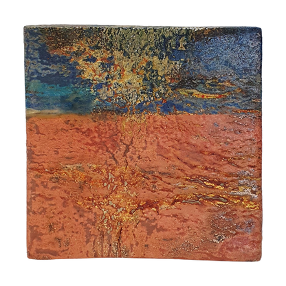 MALKI STUDIO | 'Captured Light 1' | Ceramic wall art on board | Multiple glaze firings