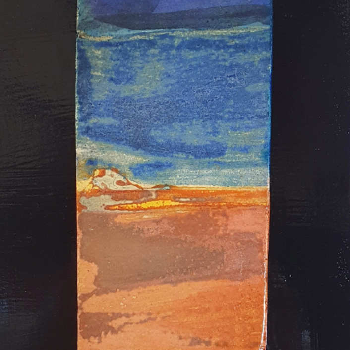 MALKI STUDIO | 'Captured Light 4' | Ceramic wall art on board | Multiple glaze firings