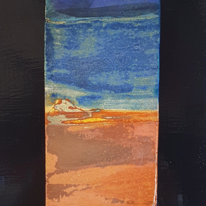 MALKI STUDIO | 'Captured Light 4' | Ceramic wall art on board | Multiple glaze firings