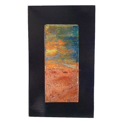 MALKI STUDIO | 'Captured Light 5' | Ceramic wall art on board | Multiple glaze firings