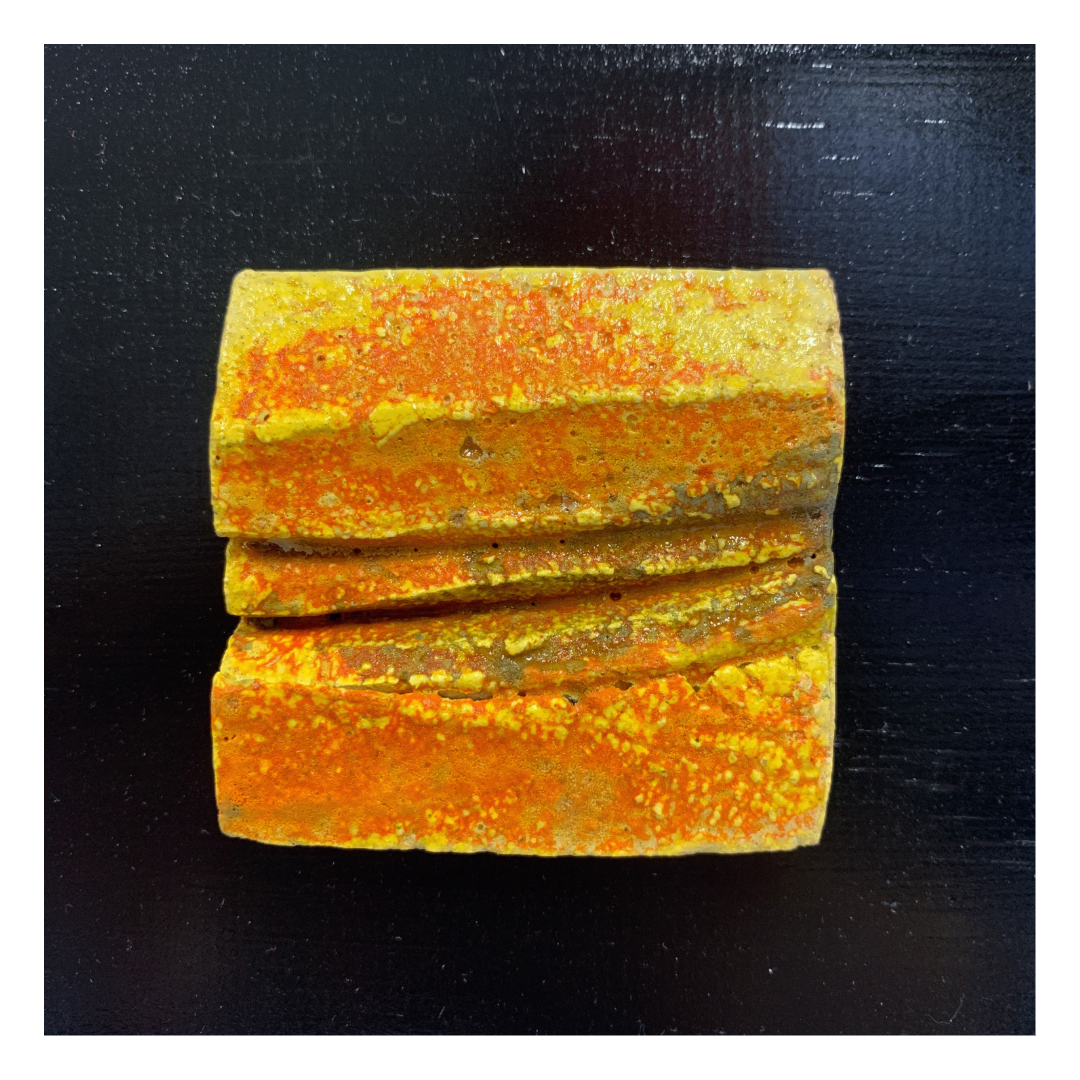 MALKI STUDIO | 'Traces of Time 1' | Ceramic wall art on board | Multiple glaze firings