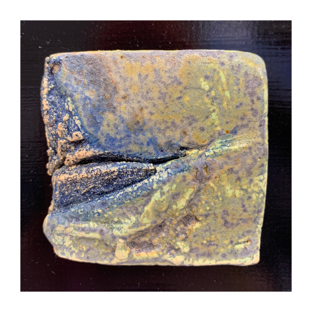 MALKI STUDIO | 'Traces of Time 2' | Ceramic wall art on board | Multiple glaze firings