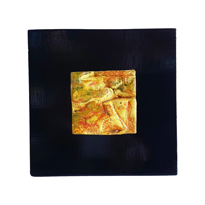 MALKI STUDIO | 'Traces of Time 5' | Ceramic wall art on board | Multiple glaze firings